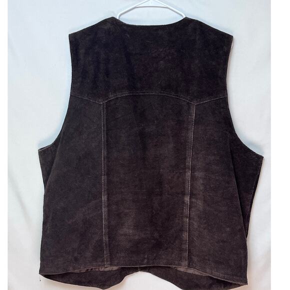 Cripple Creek Men's Size 2XL Brown Suede Snap Up Cowboy Western Vest - Picture 2 of 5